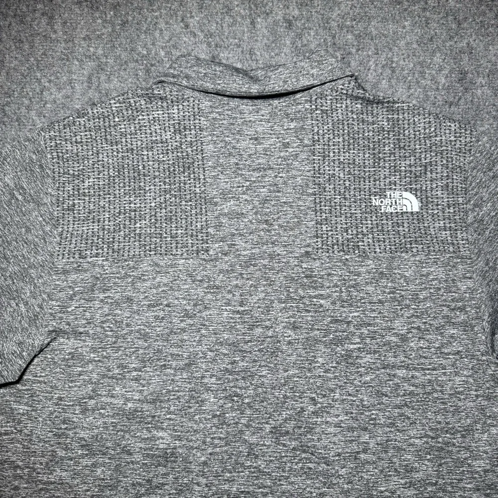 The North Face Polo Men Large Gray Short Sleeve Performance Shirt Golf Wicking